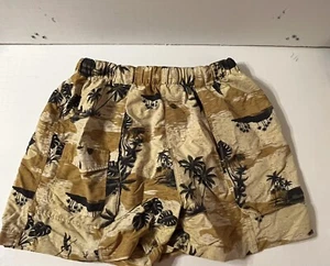 Tommy Bahama Swim Trunks Mens Extra Large XL Beige Floral Logo Print Surf Shorts - Picture 1 of 7