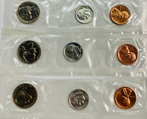 3 Set 1964 Gem Proof Cent, Nickel and Silver Roosevelt Dime in Mint Cellophane  