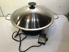 Vintage West Bend Wok Sensa-Temp Tested Working Electric Stir Fry Pan Large