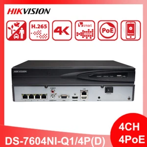 Hikvision DS-7604NI-Q1/4P(D) 4K 4CH 4POE Smart Network Video Recorder 1 SATA - Picture 1 of 7