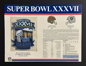 Parche Buccaneers vs Raiders San Diego 2003 Super Bowl XXXVII 37 - Imagen 1 de 12