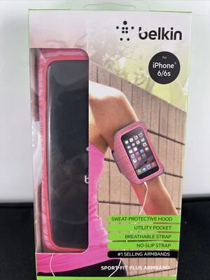 NOS SEALED Belkin Sport-Fit Plus Fitness Armband Key Cash Pocket  iPhone 6 / 6S - Image 1 of 3