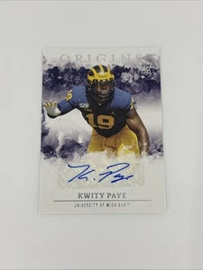 2021 Panini Chronicles Origins Draft ... Kwity Paye Auto RC Michigan / Colts - Bild 1 von 11