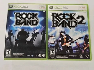 Rock Band & Rock Band 2 Xbox 360. Two Game Bundle Cib Co.plete With Manuals - Picture 1 of 15