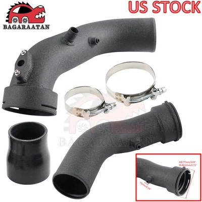 Tubo de carga turbo entrada de ar preto alumínio para BMW M235i M2 M135i N55 2012-2016 - Imagem 1 de 4