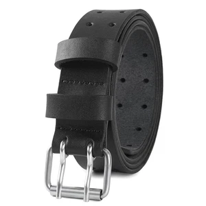 Double Prong Leather Work Belts for Men | 38mm Wide | Heavy Duty | Real Leath... - Picture 1 of 7