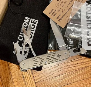 Custom Titanium DECustomforge UrbanEDC Victorinox Swiss Army Knife 93mm - Picture 1 of 4