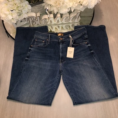 Pantalones de mezclilla Mother The Mid Rise Maven Sneak pierna recta color sobre la parte superior talla 29 Foto 1 de 4