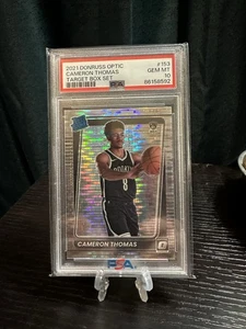 2021 DONRUSS OPTIC #153 CAMERON THOMAS TARGET BOX SET PSA 10 GEM MINT NETS - Picture 1 of 2