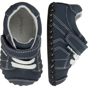 Pediped Jake Navy Baby Shoes Soft Sole Casual Size 0-6 Months USA Infant Shoes - Picture 1 of 12
