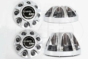 Chromed Plastic Center Hub Set for 2008~2010 GM/Chevy 3500HD  - Picture 1 of 5