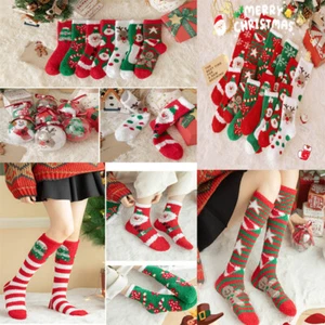 Christmas Soft Ladies Fluffy Lounge Cosy Bed Socks Winter Warm Gift Bag Thermal - Picture 1 of 39
