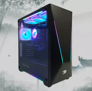 Gaming PC Desktop i7 3.4GHz 16GB RAM 512GB SSD 1TB HDD AMD RX580 8GB ARGB win 11 - Picture 1 of 11