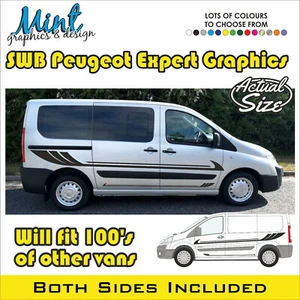 PEUGEOT EXPERT SWB Camper Side Stripes Decals Sticker Van Graphics FREE P&P 002 - Picture 1 of 4
