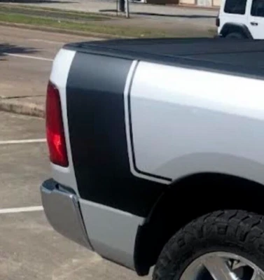 Se adapta a rayas de vinilo Dodge Ram 1500, calcomanía de cama trasera, rayas de carreras, gráficos de vinilo Foto 1 de 4