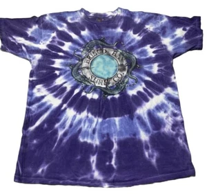 Vintage Brisco Bay XXL 2X Short Sleeve Tye Dye Shirt Graphic Print Purple READ - Picture 1 of 14