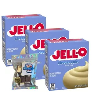 Jell-O Pudding 3,4 Unzen Box (3er Pack) 1 Unze Eiscreme Häppchen (Käsekuchen) - Bild 1 von 1