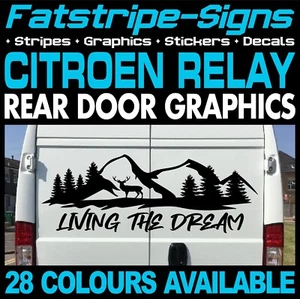 to fit CITROEN RELAY LIVING THE DREAM STICKERS GRAPHICS CAMPER VAN MOTORHOME - Picture 1 of 2