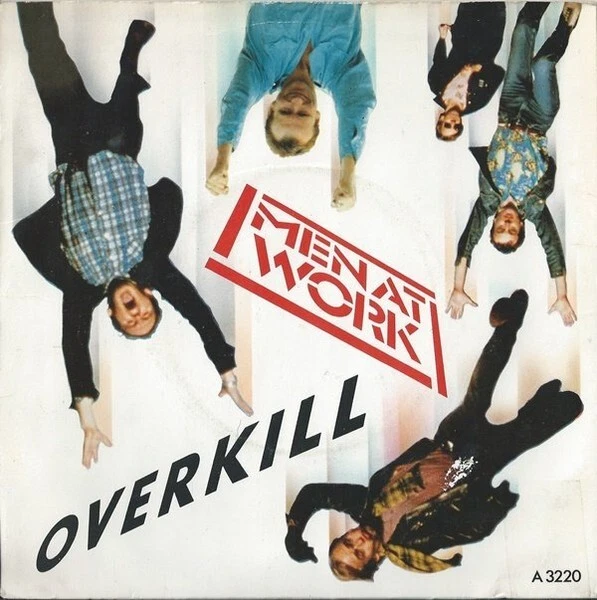 Men At Work - Overkill 7 Inch Vinyl Record Picture Sleeve VG  - Image 1 of 1