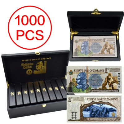 1000pcs Zimbabwe Paper Money One Yottalilion Dollars UV Commemorative Banknotes - Image 1 of 4