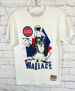 Detroit Pistons Ben Wallace Small Graphic T-Shirt Mitchell & Ness - Picture 1 of 4