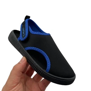 Carters Toddler Boys Sport Sandals Size 8 Black Blue Lightweight & Comfy Shoes - Picture 1 of 16