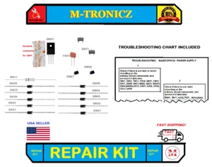 18 PCS MAGNAVOX 43ME345V / F7 POWER SUPPLY BA4DV2F0102 1 /2 / 3 REPAIR KIT - Picture 1 of 1