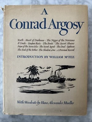 “A Conrad Argosy” Joseph Conrad HC W/DJ 1942 Hans Alexander Mueller woodcuts Foto 1 de 4