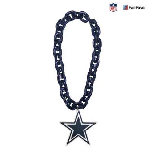 DALLAS COWBOYS OFFICIAL NFL NAVY BLUE TOUCH DOWN TEAM LOGO FAN CHAIN Cover