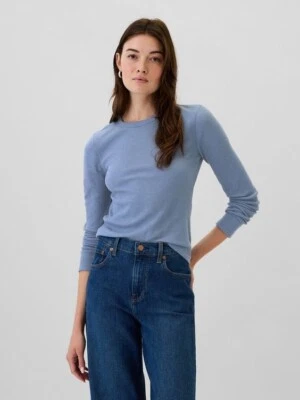 Camiseta feminina GAP Waffle-Knit gola redonda tamanhos: P. M. L. XL. Bainbridge azul XXL - Imagem 1 de 4