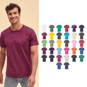 Lightweight T-Shirt - Fruit of the Loom Cotton T-shirt Men/Women - Picture 1 of 40