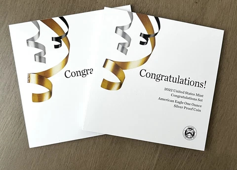 2022 US Mint Congratulations Set Proof Silver Eagle Cover