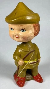 Vintage 1960s Disney Robin Hood Archer Bobblehead Nodder Japan Carnival Prize - Picture 1 of 11