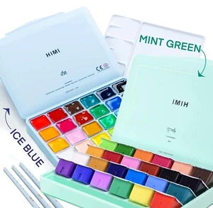 🎨🎨HIMI MIYA Gouache Paint Set , 24 Colors x 30ml Jelly Cup with 3 Brushes 🎨🎨 - Bild 1 von 8