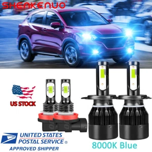 For 2016-2018 Honda HRV LED Headlight Hi/Lo+Fog light Upgrand bulbs Combo 8000K - Picture 1 of 12