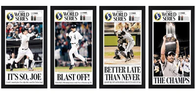 Campeones de la Serie Mundial 2005 Chicago White Sox ¡Juego de periódicos enmarcado! ¡Juego de 4! Foto 1 de 4