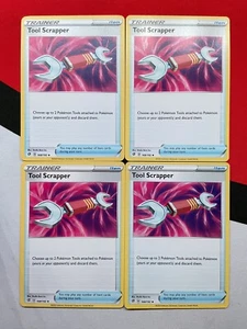 Tool Scrapper Trainer 168/192 Rebel Clash x4 Pokemon Playset 4x PACK FRESH - Picture 1 of 1