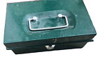 Vintage Retro Metal Savings Tin Box 1970 No Key Green Very Good Condition