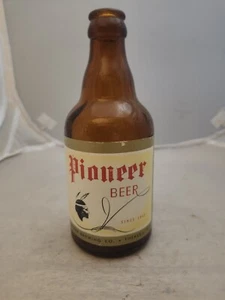 Steinie Paper Labeled beer bottle Pioneer Beer G. Weber Brewing Co. Theresa, Wis - Picture 1 of 1