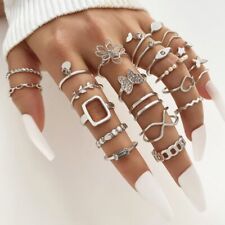 2023 Fashion Women Boho Retro Color Gold Finger Knuckle Rings Set Jewelry Gift