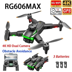 RG606MAX RC Drone GPS 4K Dual Camera Obstacle Avoidance Quadcopter 3 Battery - Picture 1 of 14