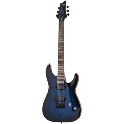 Schecter Omen Elite-6 Electric Guitar See Thru Blue Burst B-STOCK - Image 1 of 3