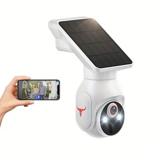 Wireless Solar Security Camera for Outdoor Use. 1080P Battery-powered Wi-Fi Surv - Picture 1 of 5