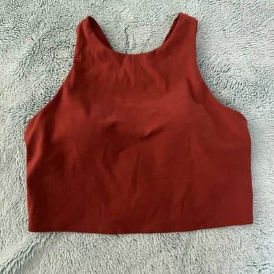 Top corto ATHLETA Conscious con sujetador incorporado espalda deportiva para mujer talla S rojo ladrillo Foto 1 de 4