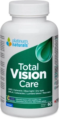 Platinum Naturals Total Vision Care Enhanced Eye Support Lutein 60pcs NEW - Image 1 of 2
