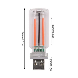 RX9001 USB Ambient Light LED Colorful Glass Bottle Light I3C2 Night I8P6 - Afbeelding 1 van 7