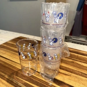 Vintage Set Of 4 1991 Pillsbury Doughboy Marching Band Plastic Cups - Picture 1 of 4