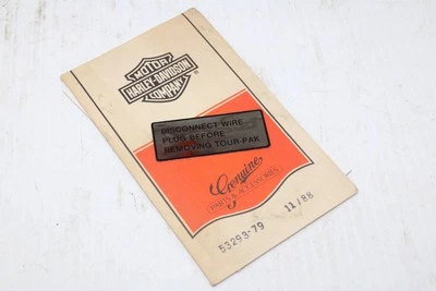 Harley-Davidson FL FLH FLT Shovelhead Tour Pak Warning Sticker 53293-79 NOS - Image 1 of 4