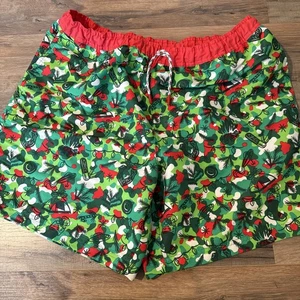 Magellan Fish Gear Hybrid Camo Shorts Red Green L Christmas Tent Dog Water Repel - Picture 1 of 11