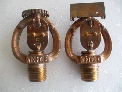CABEZALES ROCIADORES CONTRA INCENDIOS DE LATÓN VIKINGO DE COLECCIÓN Foto 1 de 4